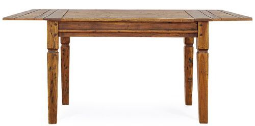 Table extensible de 120 cm en bois d'acacia massif finition rustique marron Kastela 120/160/200 cm - Photo n°2; ?>
