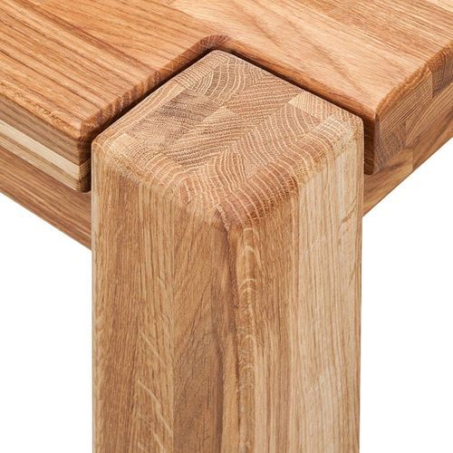 Table extensible en bois de chêne massif Ritza 160 à 210 cm - Photo n°3; ?>