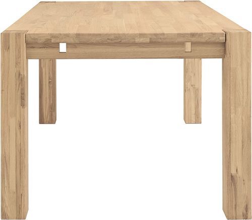 Table extensible en chêne massif blanchi Ritza 140 à 190 cm - Photo n°3; ?>
