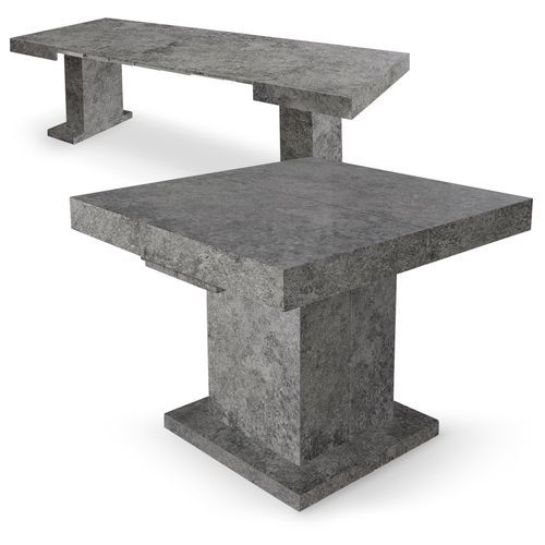 Table extensible gris béton Klassi 100/250 cm - Photo n°3; ?>