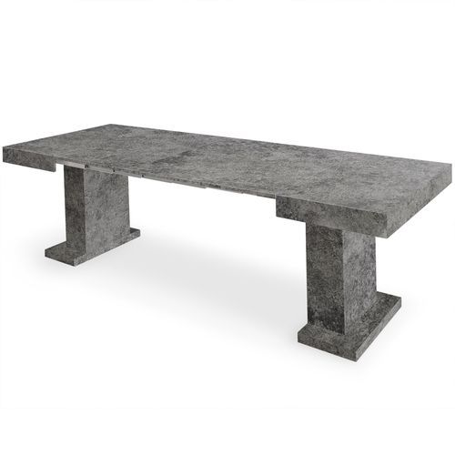 Table extensible gris béton Klassi 100/250 cm - Photo n°2; ?>