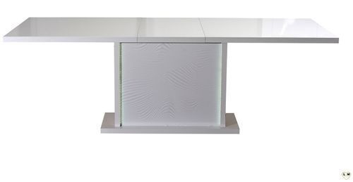 Table extensible avec éclairage à Led bois laqué blanc Kala 180/225 cm - Photo n°3; ?>