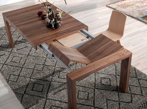 Table extensible rectangulaire bois plaqué noyer Koza 160/210/260 cm - Photo n°3; ?>