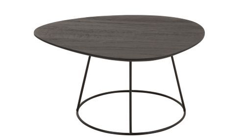 Table gigogne ovale bois massif marron Gopa L 69 cm - Photo n°2; ?>