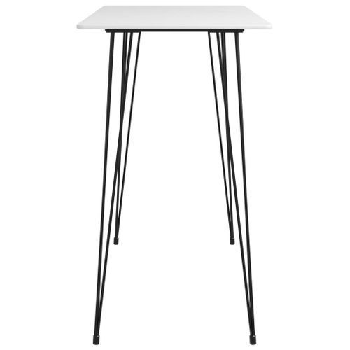Table haute de bar Blanc 120x60x105 cm - Photo n°3; ?>