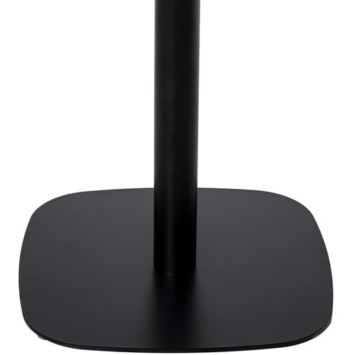 Table haute de bar carré bois noir et pieds acier noir Kobila 60 cm - Photo n°3; ?>
