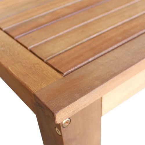 Table haute de bar carrée bois d'acacia massif finition à l'huile Skan 60 - Photo n°2; ?>