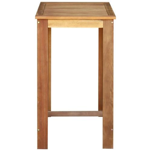 Table haute de bar carrée bois d'acacia massif finition à l'huile Skan 60 - Photo n°3; ?>