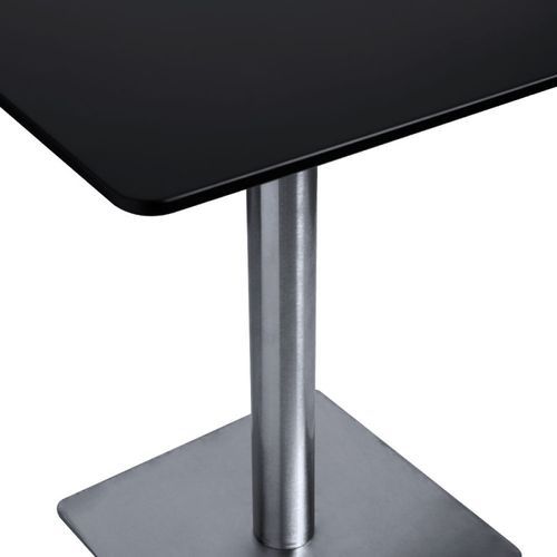 Table haute de bar carrée bois noir L70xP70xH75 cm Bary - Photo n°2; ?>