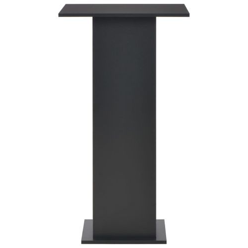 Table haute de bar carrée noir avec 2 étagères Keo 60 - Photo n°3; ?>