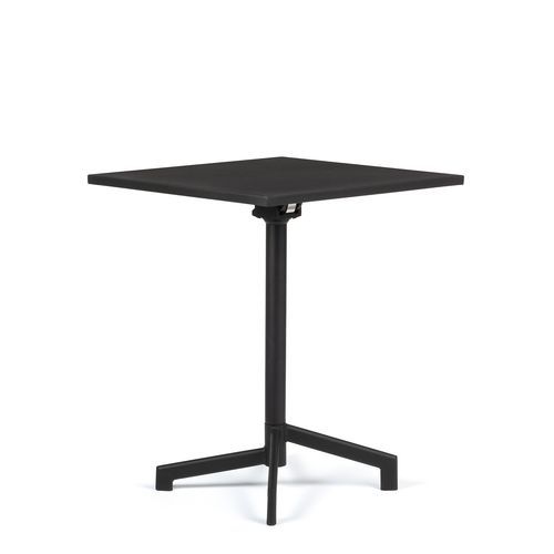 Table haute de bar carrée réglable acier noir mate Snook 60 cm - Photo n°2; ?>