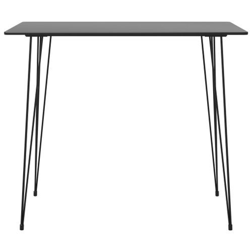 Table haute de bar Noir 120x60x105 cm - Photo n°2; ?>