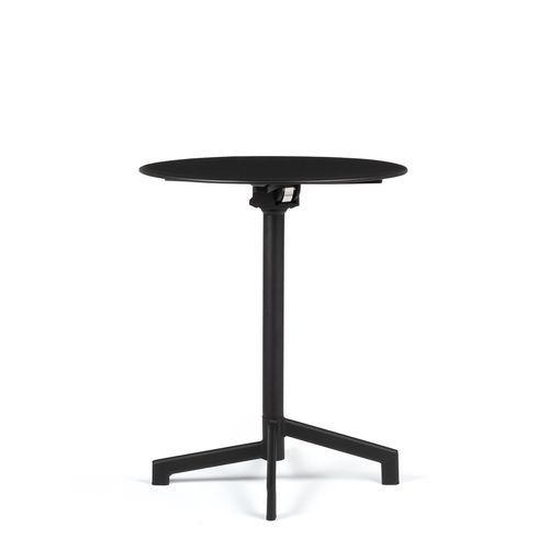 Table haute de bar ronde réglable acier noir mate Snook 60 cm - Photo n°3; ?>