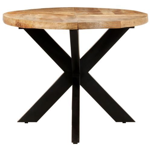 Table industrielle ovale 200x100x75 cm Bois de manguier brut - Photo n°3; ?>