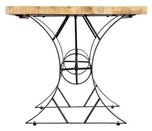 Table manguier massif clair et pieds métal noir Ylence 180 cm - Photo n°3; ?>