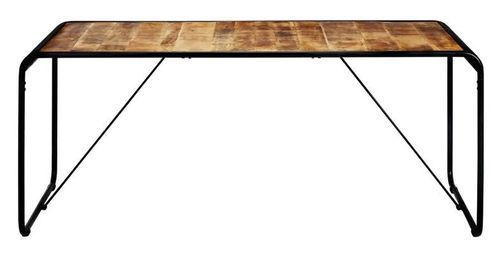 Table manguier massif clair et pieds métal noir Surry 180 cm - Photo n°2; ?>