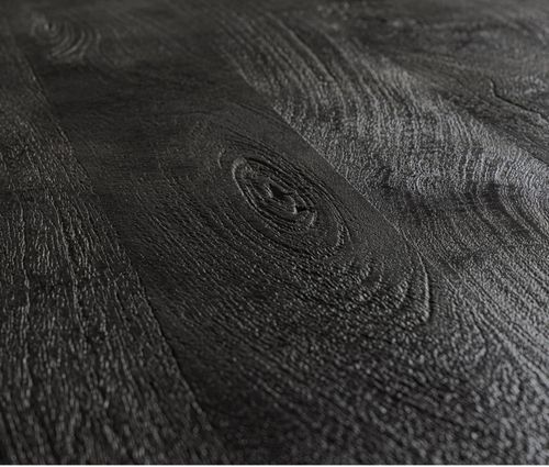 Table ronde bois de manguier noir et pieds acier noir Tinka 130 cm - Photo n°3; ?>