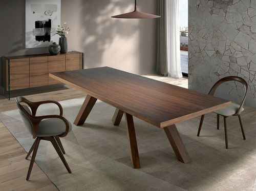 Table moderne bois noyer Bonita 240 cm - Photo n°3; ?>