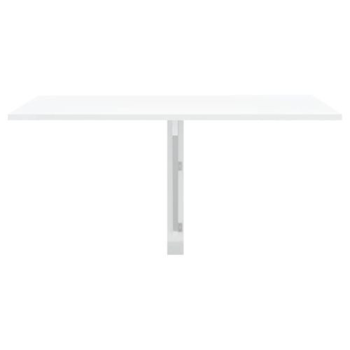 Table murale pliable Blanc brillant 100x60x56cm Bois ingénierie - Photo n°3; ?>