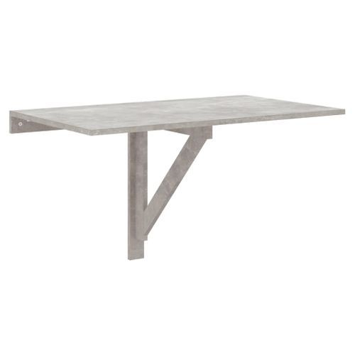 Table murale pliable Gris béton 100x60x56 cm Bois d'ingénierie - Photo n°2; ?>