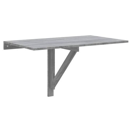 Table murale pliable Sonoma gris 100x60x56 cm Bois d'ingénierie - Photo n°2; ?>