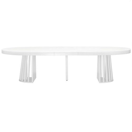 Table ovale extensible bois blanc Ritchi 150/300 cm - Photo n°3; ?>