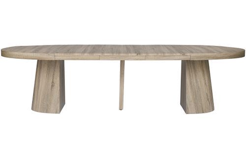 Table ovale extensible bois chêne clair Aleez - Photo n°2; ?>
