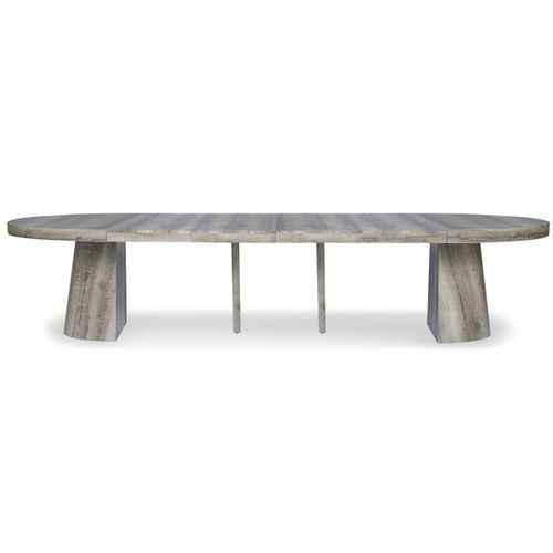 Table ovale extensible bois chêne foncé Aleez 150/350 cm - Photo n°3; ?>