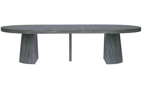 Table ovale extensible bois chêne gris Aleez - Photo n°2; ?>