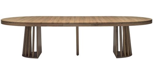 Table ovale extensible bois noisette Ritchi 150/300 cm - Photo n°2; ?>