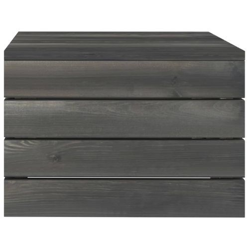 Table palette de jardin Bois de pin massif Gris foncé - Photo n°2; ?>