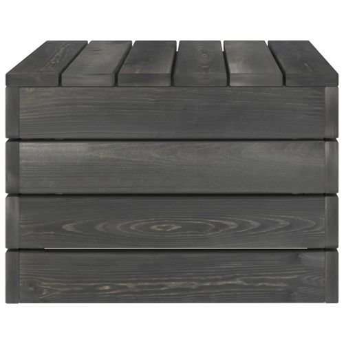 Table palette de jardin Bois de pin massif Gris foncé - Photo n°3; ?>