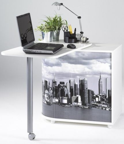 Table pivotante blanc imprimé Manhattan Cool - Photo n°3; ?>