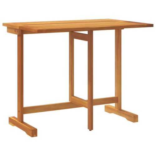 Table pliable de balcon 90x60x72 cm bois d'acacia solide - Photo n°2; ?>