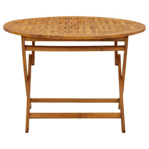 Table pliable de jardin 110 cm Bois d'acacia massif - Photo n°2; ?>