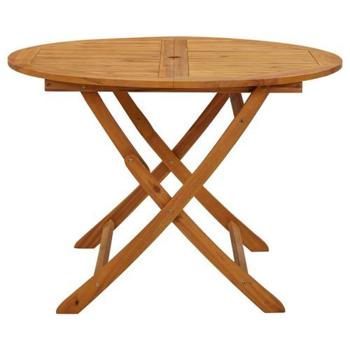 Table pliable de jardin 110 cm Bois d'acacia massif - Photo n°3; ?>