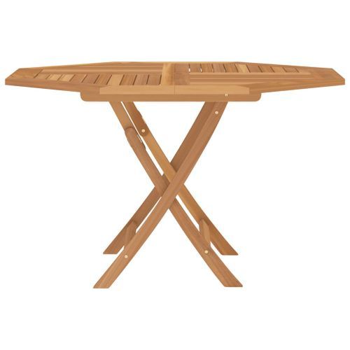 Table pliable de jardin 120x120x75 cm bois massif de teck - Photo n°3; ?>