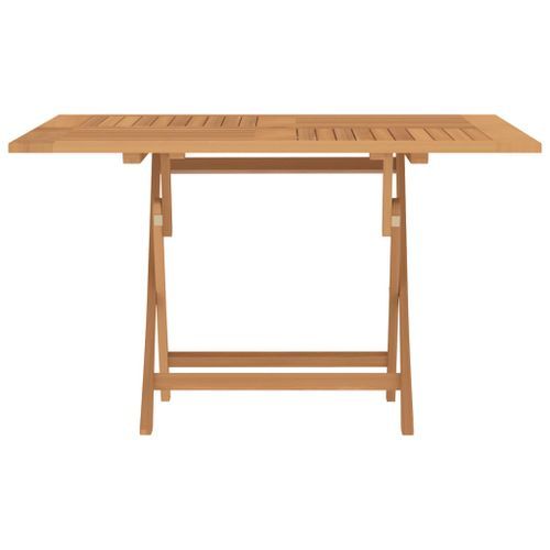 Table pliable de jardin 120x120x75 cm bois massif de teck - Photo n°3; ?>