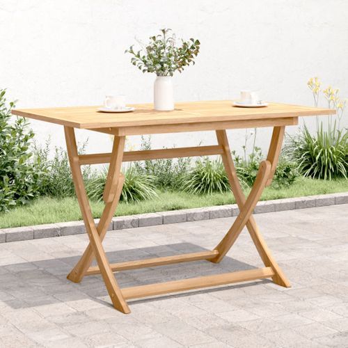 Table pliable de jardin 120x70x75 cm bois d'acacia solide - Photo n°2; ?>