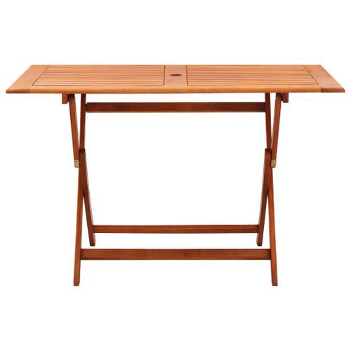 Table pliable de jardin 120x70x75 cm Bois d'eucalyptus solide 2 - Photo n°2; ?>