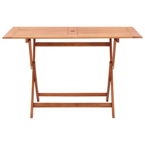 Table pliable de jardin 120x70x75 cm Bois d'eucalyptus solide - Photo n°2; ?>