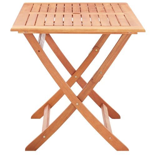 Table pliable de jardin 120x70x75 cm Bois d'eucalyptus solide - Photo n°3; ?>