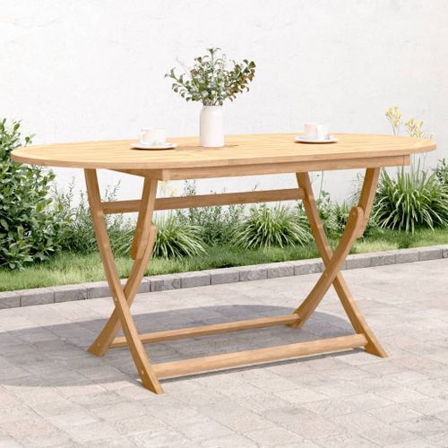 Table pliable de jardin 160x85x75 cm bois d'acacia solide - Photo n°2; ?>