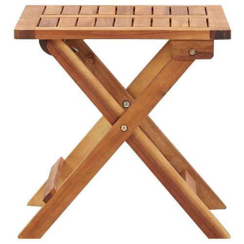 Table pliable de jardin 40x40x40 cm Bois d'acacia massif - Photo n°3; ?>