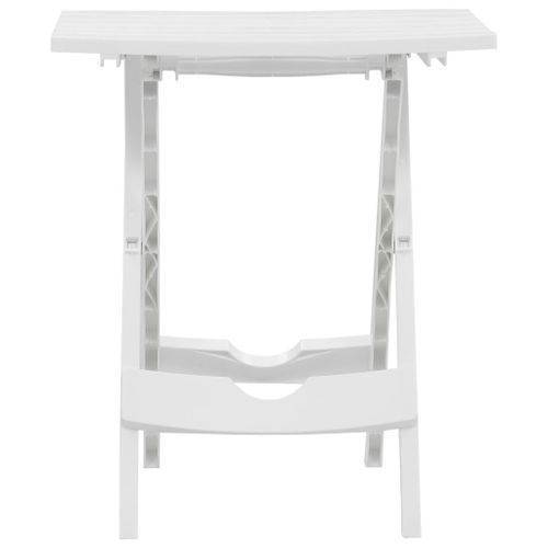 Table pliable de jardin 45,5x38,5x50 cm Blanc - Photo n°3; ?>