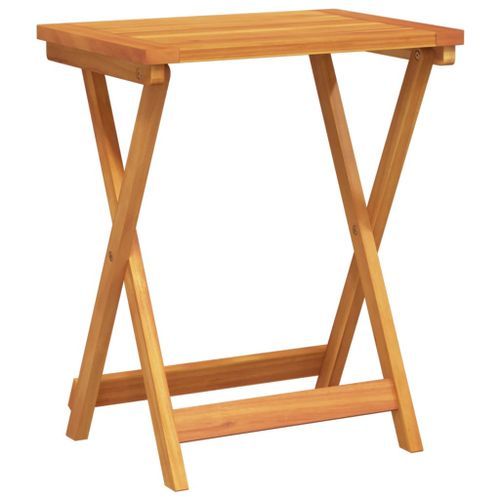 Table pliable de jardin 50x36x60 cm bois d'acacia solide - Photo n°2; ?>