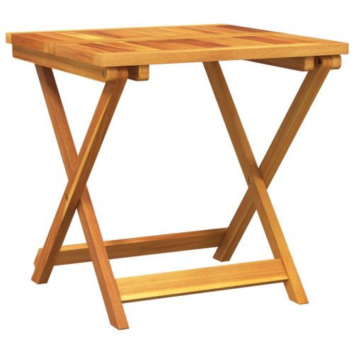 Table pliable de jardin 50x50x50 cm bois d'acacia solide - Photo n°2; ?>