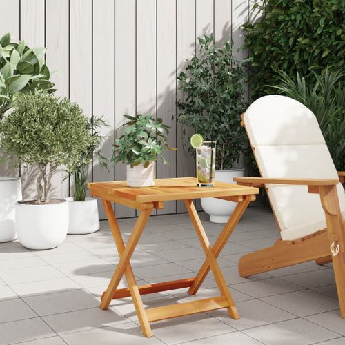 Table pliable de jardin 50x50x50 cm bois d'acacia solide - Photo n°3; ?>