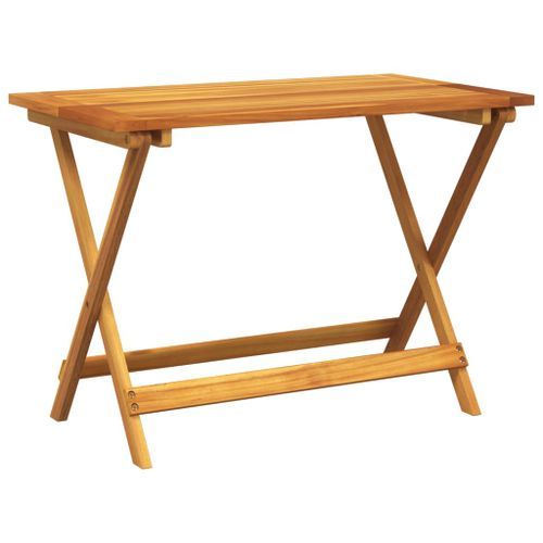 Table pliable de jardin 90x52,5x65 cm bois d'acacia solide - Photo n°2; ?>