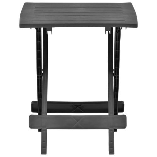 Table pliable de jardin Anthracite 45x43x50 cm Plastique - Photo n°2; ?>